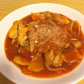 簡単鶏肉のトマト煮込み